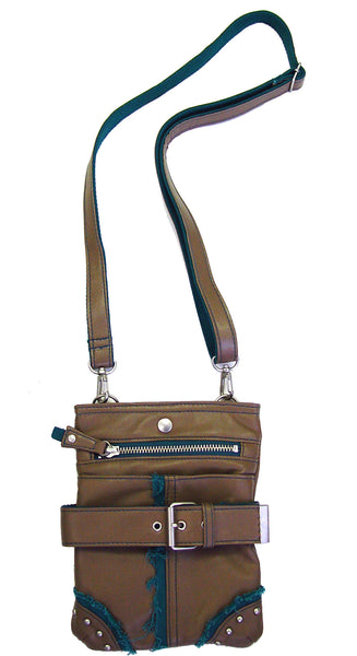 Zip Pouch Contrast bag - light-brown