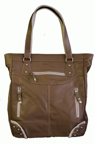 Zip Tote bag - light-brown