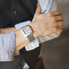 Tram Stitch watch - grey-with-blue