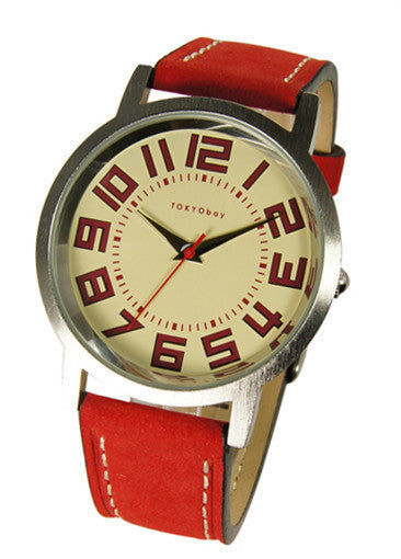Track Large watch - red