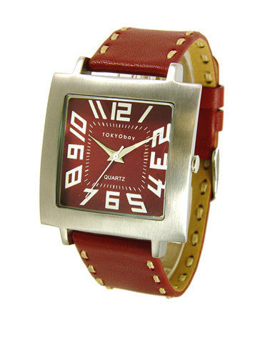 Tram watch - burgundy