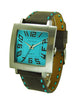 Tram Stitch Mens watch - grey-with-turquoise