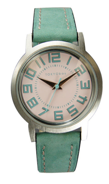 Track Small watch - turquoise-with-grey