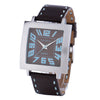 Tram Stitch watch - chocolate-with-blue