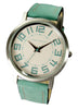 Track Large watch - turquoise-with-grey